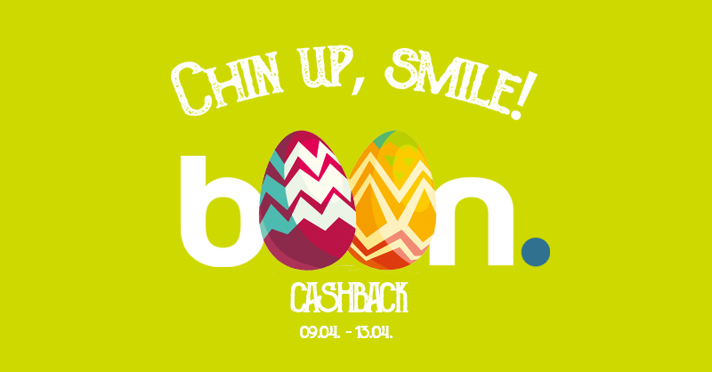 Chin up, smile! 😊 Times are difficult, let’s stay strong. 💪 Cheer up with 5% cashback on your next payment of €30 or more with your boon. virtual Prepaid Mastercard ✔️ Promo applies to boon.Users only ✔️ Valid until 13.04.2020 ✔️ Maximum cashback €5 ✔️ One time redeemable