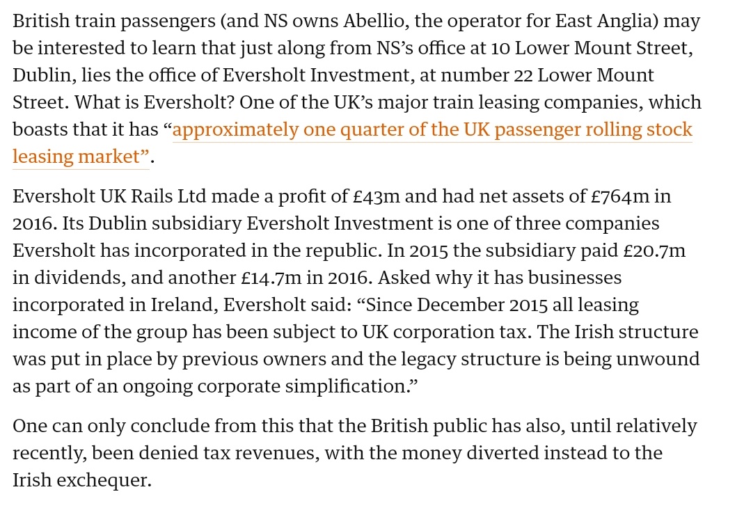 Apparently this train lease scheme via Ireland was also used by major UK train companies. You know, the ones that are asking for bailouts now. https://www.theguardian.com/business/2018/apr/22/abellio-ns-amsterdam-express-goes-via-dublin-ireland-low-tax?CMP=Share_AndroidApp_Copy_to_clipboard