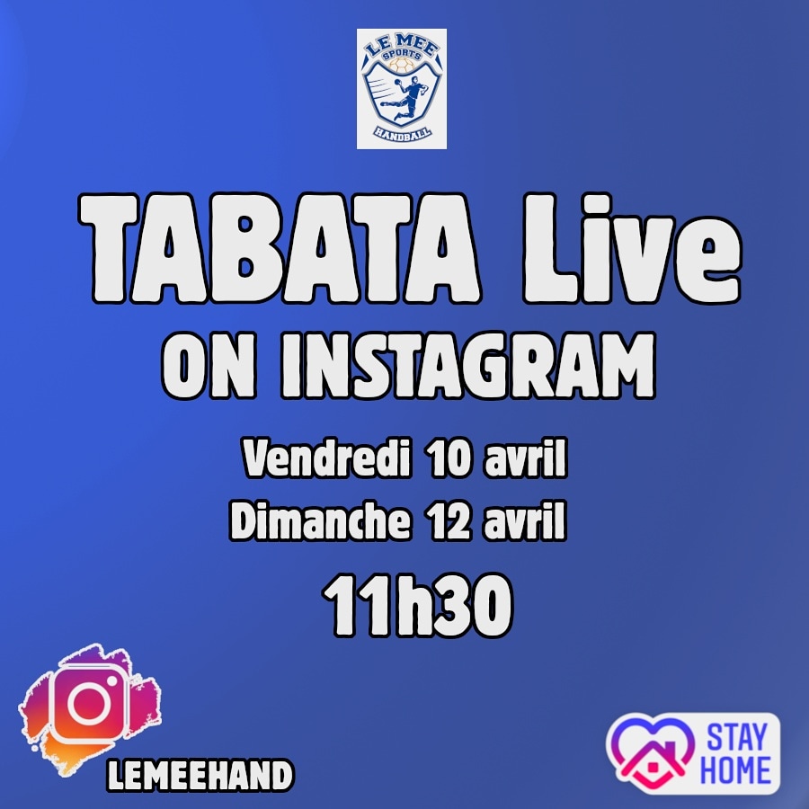 🏋️‍♂️TABATA LIVE #2🏋️‍♀️
Ça vous a plus... alors on continue. Deux sessions programmées pour cette fin de semaine dont une pour les télétravailleurs dimanche. 
Basket 👟👟 et bouteille d'eau 🥛