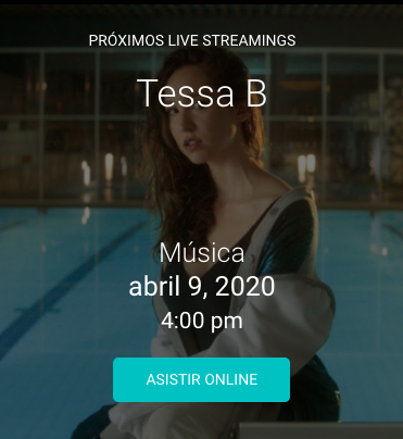 Scenikus's tweet photo. Esta tarde en #scenikus #streaming te traemos el concierto de #TessaB. Disfruta de la voz mágica de las cantantes más famosas de la música francesa actual

https://t.co/rXRLKSftfb 

 #weareartists #TessaB #confinamiento #pop #music #SofaFestival https://t.co/269AOCNTwb