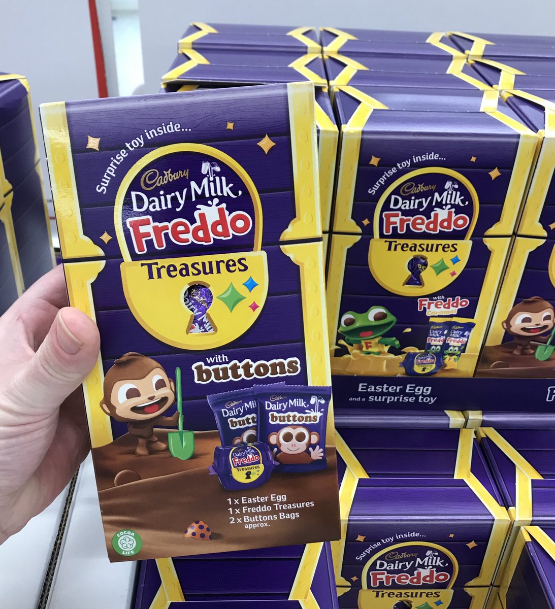 freddo easter egg with toy