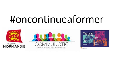 Communotic's tweet photo. Tous les webinars #oncontinueaformer ou "Comment on accompagne les OF dans la continuité pédagogique en @RegionNormandie " sont podcastables sur la chaine Youtube Communotic https://t.co/jPn07lXsk5 @jlucpeuvrier @gosselinpierre @DALIA236 @BernagaudClaire https://t.co/77lSRK9frB