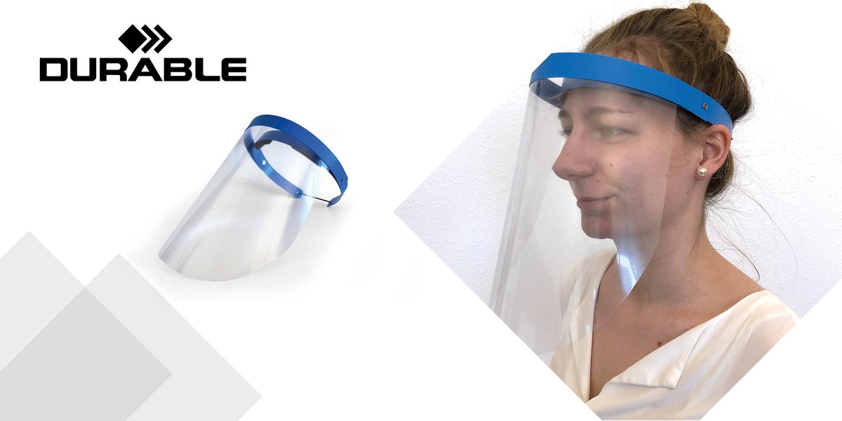 DurableUK's tweet photo. We are working on ways to support the battle against #COVID19!

The result... We have created a Face Mask from materials used to manufacture our filing ranges!

Download a PDF &amp; email hello@durable-uk.com for more information.
#staysafe #thursdaymorning 

https://t.co/dtUNlJtBgK https://t.co/Wl3lf833YP