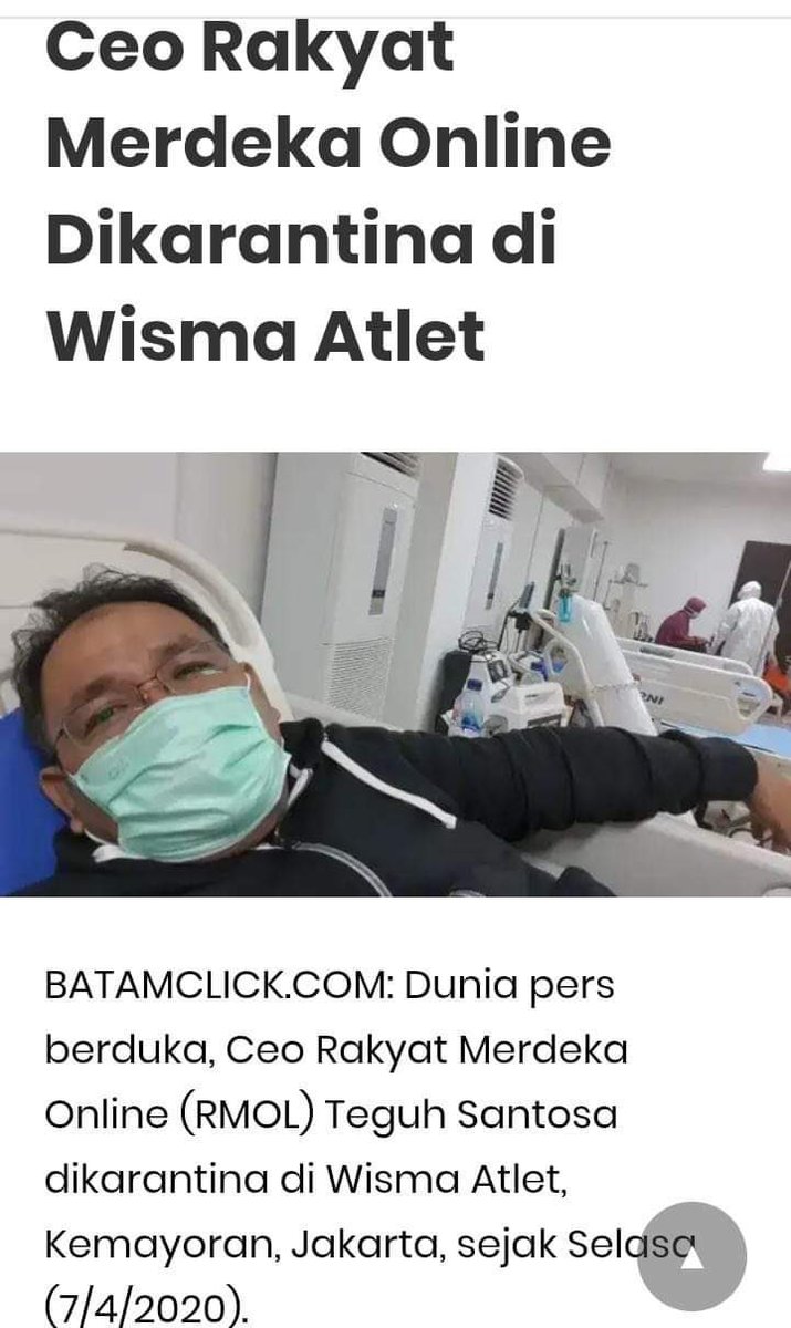 Semoga lekas sehat dan bisa beraktivitas kembali om @teguhtimur ceo @berita_rmol 🙏

batamclick.com/2020/04/08/ceo…