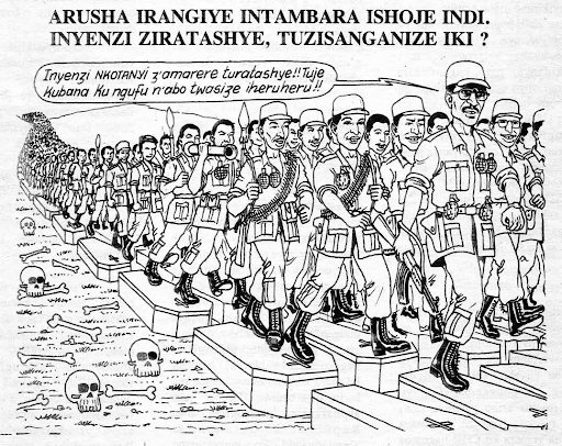 In Rwanda, the RTLM radio and newspapers like Kangura were used to portray Tutsi as snakes and cockroaches, bloodthirsty and untrustworthy fiends, and much much more.In a society not known for its drawing prowess, caricature took on a whole new meaning