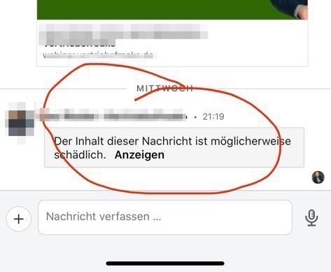 FrankWL's tweet photo. @LinkedInHelp Was bedeutet "Der Inhalt dieser Nachricht ist möglicherweise schädlich" in meinem Nachrichteneingang? https://t.co/pgQ6kU4L3a