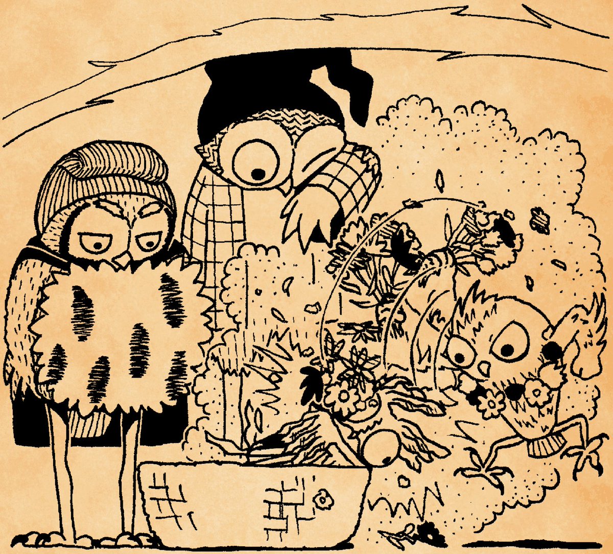Right now, the authors are reporting their Exotic and Adventurous Do-It-Yourself Trip to the Plains of Many Plains. They& #39;ve met derbies and their chicks, as well as tiny owl people who battle weird and live in burrows that are not dug by them. And there& #39;s lot more to see!