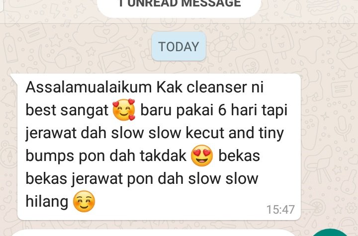 ruangcantek's tweet photo. My heart fluttered when I read this honest review by our #allubabe lepas guna Alluskin purifying cleanser. Happy for her! Baru 6 hari guna. Kalau sebulan?? 😍 tq for sharing this!
Yang nak juga cantik², meh order. Esok ada postage tau.
https://t.co/if1x33zJw1
@alluskinhq https://t.co/3LOFEoLDkv