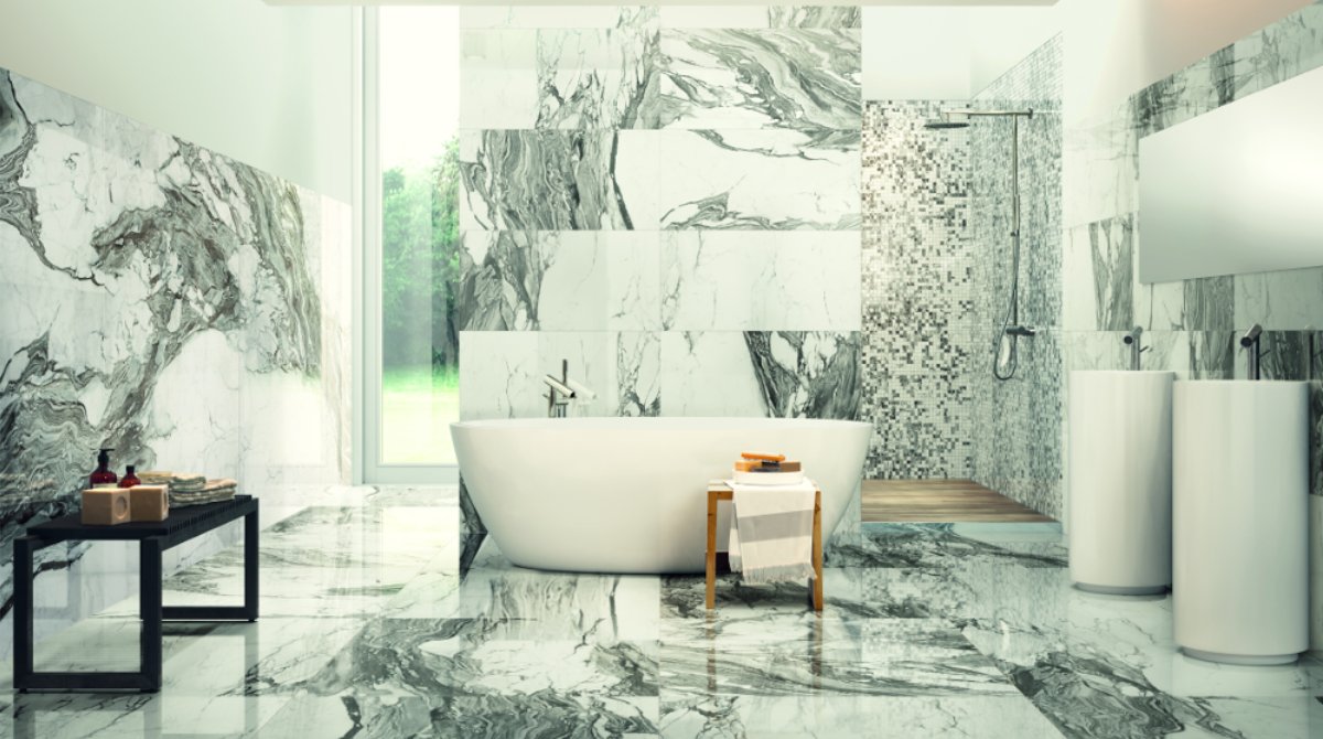 We love 💙 this #marble effect tile setting!

The #ceramic industry has advanced a lot 👩‍🔬👨‍🔬 

The newer interpretations of tiles are simulating other materials such as this white marble👌 suiting any project you might have in mind 😉
