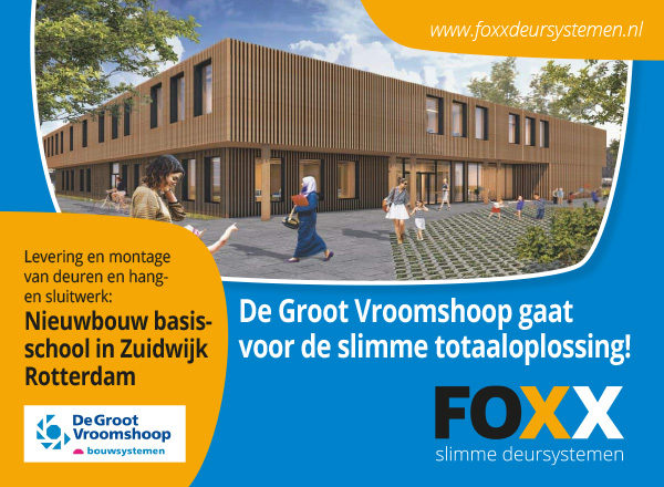 Voor het project: Nieuwbouw basisschool in Zuidwijk #Rotterdam ging <a href="/DeGrootVrmshp/">De Groot Vroomshoop</a> voor de slimste oplossing: de levering en montage van deuren en hang- en sluitwerk via Foxx! #slim #deuren #hangensluitwerk