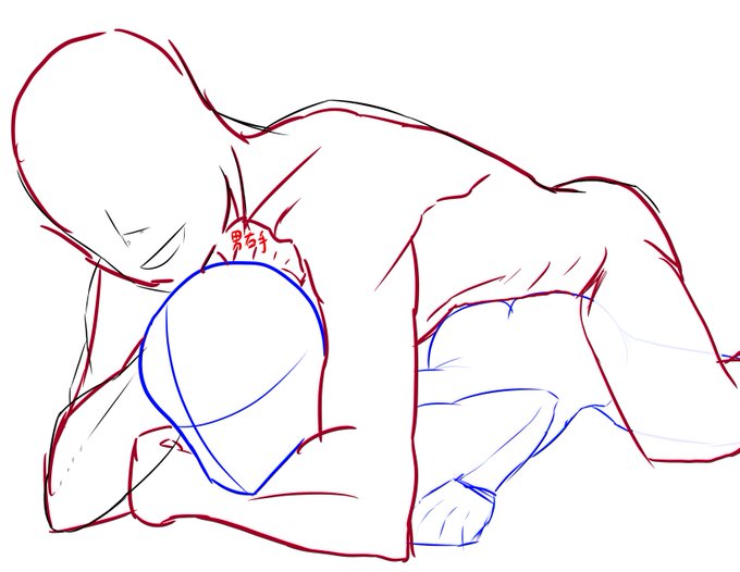 ようやく首絞め寝バックかけた🤤(ラフだけど 