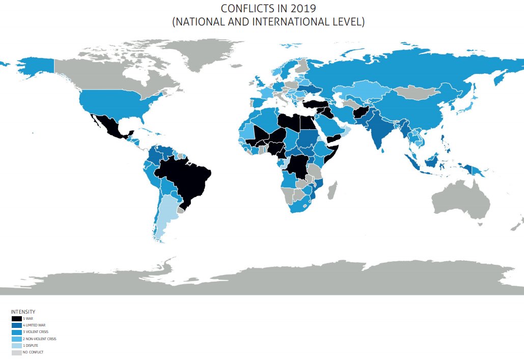 RalphJanik's tweet photo. IR-nerds! The Conflict Barometer 2020 has been released! (via @ChristophBilban). As usual including discussions of judgments by the International Court of Justice and the International Criminal Court (thanks @silviasteiningr &amp; @FlorianKriener). 
https://t.co/ch7RaYVuKl https://t.co/reQ9D7SYHw