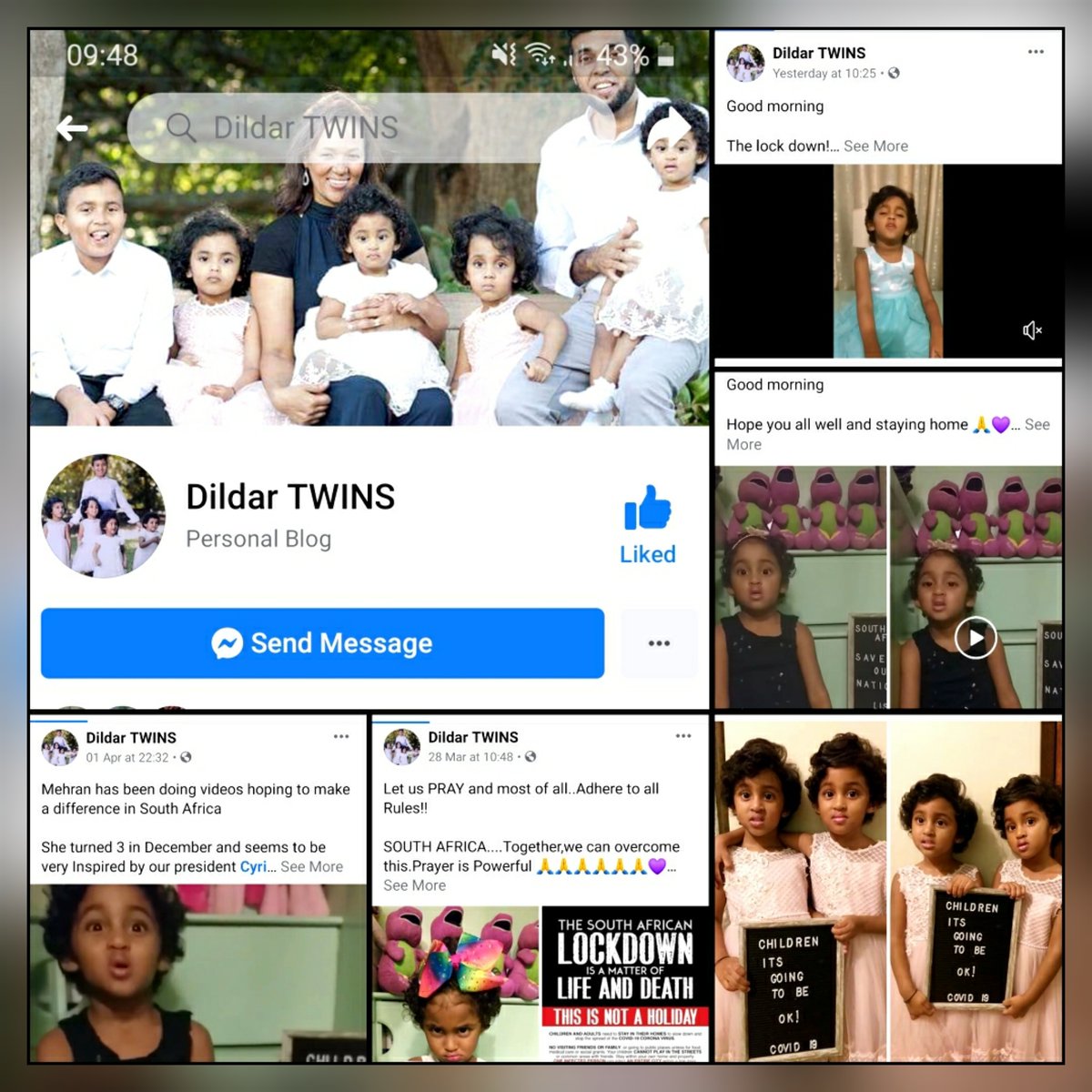 ~Follow @ Dildar TWINS on FB &amp;  @fatimatoonsmom on Insta. Mehran has been doing the cutest #lockdown videos with important messages for us. She takes her cue from our President. <a href="/GovernmentZA/">South African Government</a> <a href="/CyrilRamaphosa/">Cyril Ramaphosa 🇿🇦</a> #COVID19 #FlattenTheCurve
#CoronaVirus #SouthAfrica #LockdownSA