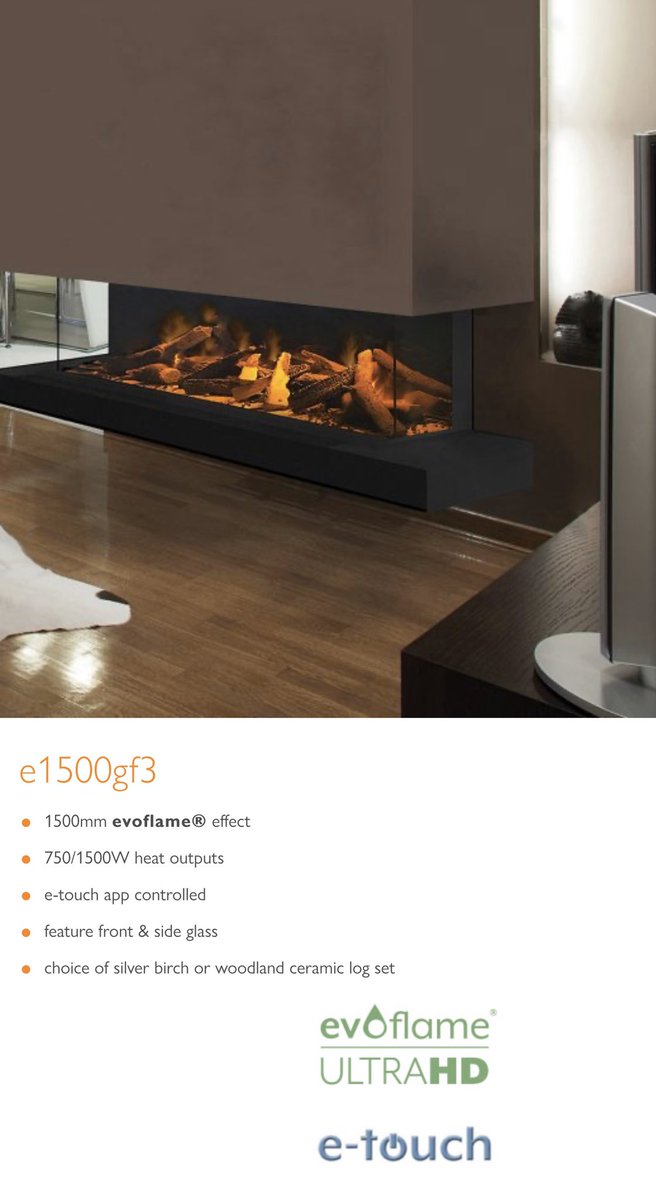 We have a fantastic display of Evonic fires in our showroom. Will keep you posted when we are open again in the unusual times we are all going through. Keep safe!