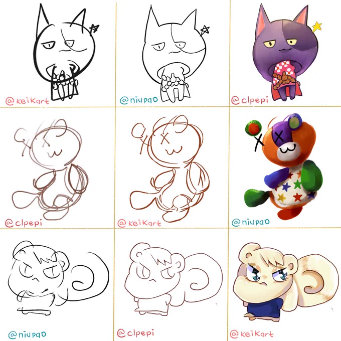 drawing our favorite villagers (with our eyes closed pt.2) 
behold our cursed art... ?

@keikart  @clpepi
#acnh #animalcrossing #bob #marshal #stitches 