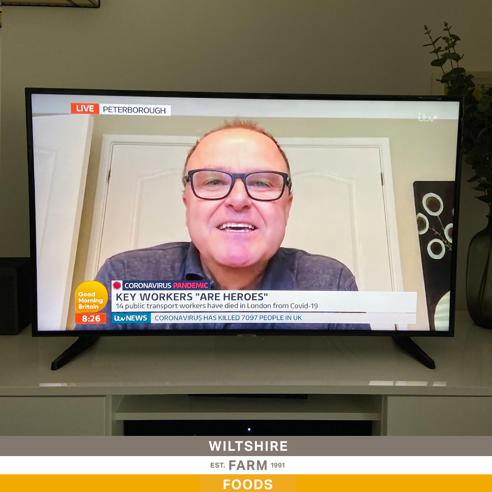 Did you see our very own driver, Brian, from Peterborough, on TV this morning representing Wiltshire Farm Foods? He joined a panel of key workers on <a href="/GMB/">Good Morning Britain</a> discussing working on the front line at this crucial time. 
Didn't he do a great job! 👏