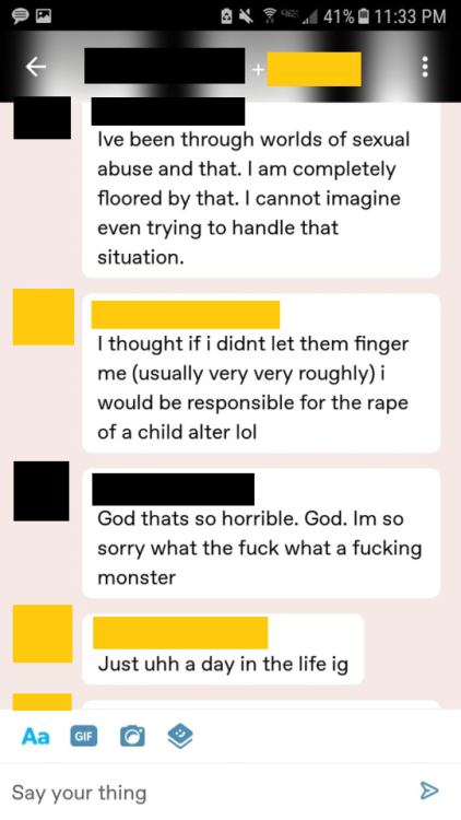 Apologies if out of order but here's testimony of an ex accusing it of rape. Keep in mind Toony raised allegations of rape only after this came out. Also noted others have accused it of sexual harassment and rape, but this is the best example.