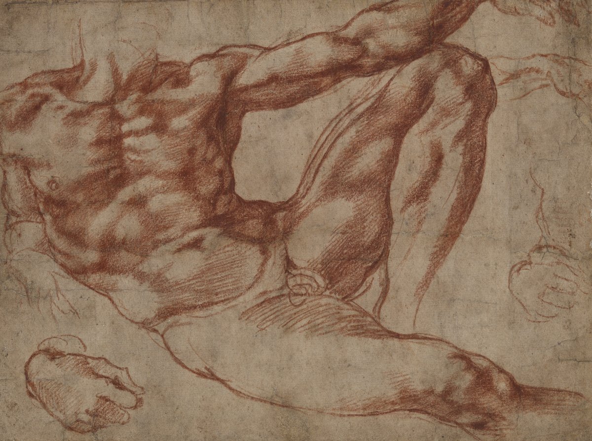 Second is this Michelangelo drawing of Adam for the ceiling of the Sistine Chapel – Mary describes seeing it in person for the first time:  http://ow.ly/J82b30qwn4a 