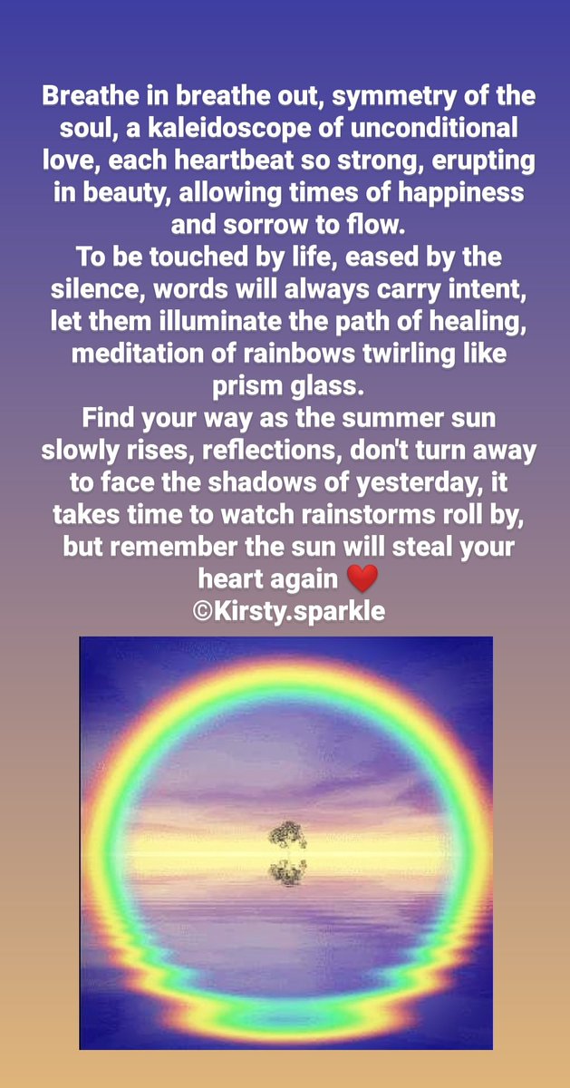 Always look for rainbows, even if it means walking longer through the storm. Cry, laugh and love with all the colours of your heart, allowing yourself the silence to heal ❤️ Take care, stay safe and well everyone, huge love and hugs ❤️ xxxx #mypoem #poetrycommunity