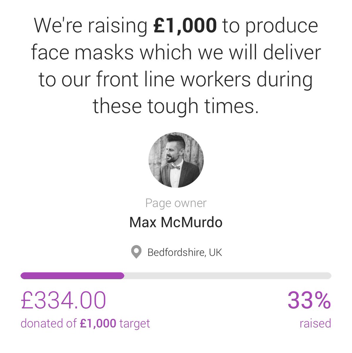I don’t usually condone swearing but you lot are fucking amazing ❤️ sitting here crying at your generosity - I’ve had to put the target up to 1000 pounds! 

Just off to order some more plastic - thank you X