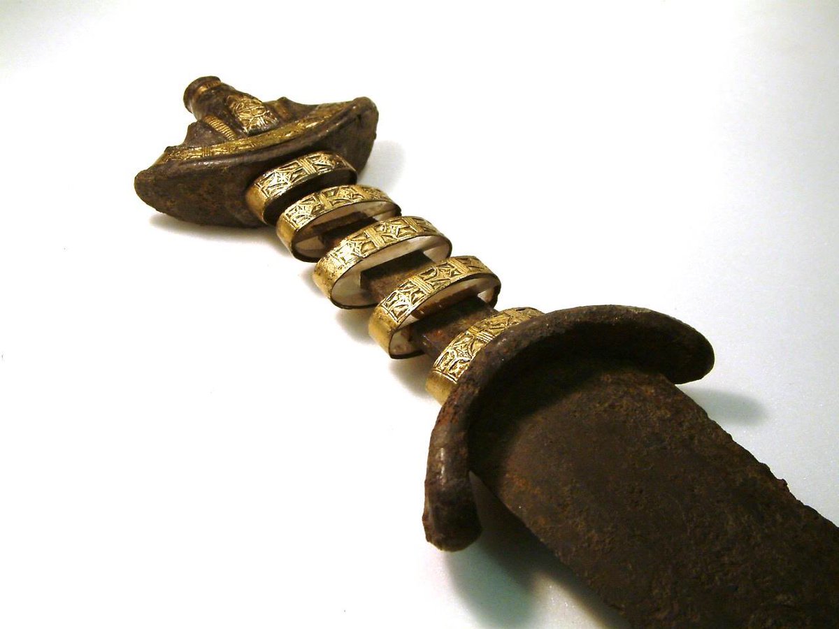 NorthAges's tweet photo. The Gilling Sword was discovered #OTD in 1976. It is named after Gilling Beck, North Yorkshire, where it was found by a nine-year-old Garry Fridd while playing in the stream. It is one of the finest surviving Anglian weapons. ©York Museums Trust https://t.co/oXRbmctG6K