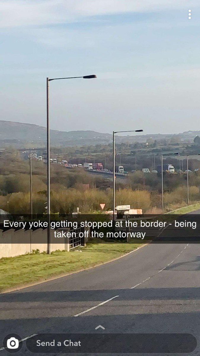 damian_mcgenity's tweet photo. M1 Motorway, heading South. All non essential are being put up the slip road, (Junction 20) &amp; turned back home (North) by Garda.
Full support, people stay HOME @skydavidblevins @DavidYoungPA @BBCMarkSimpson @EamonnMallie @SineadHus @qnewsdesk @LMFMRADIO https://t.co/fbKc8gQNEd
