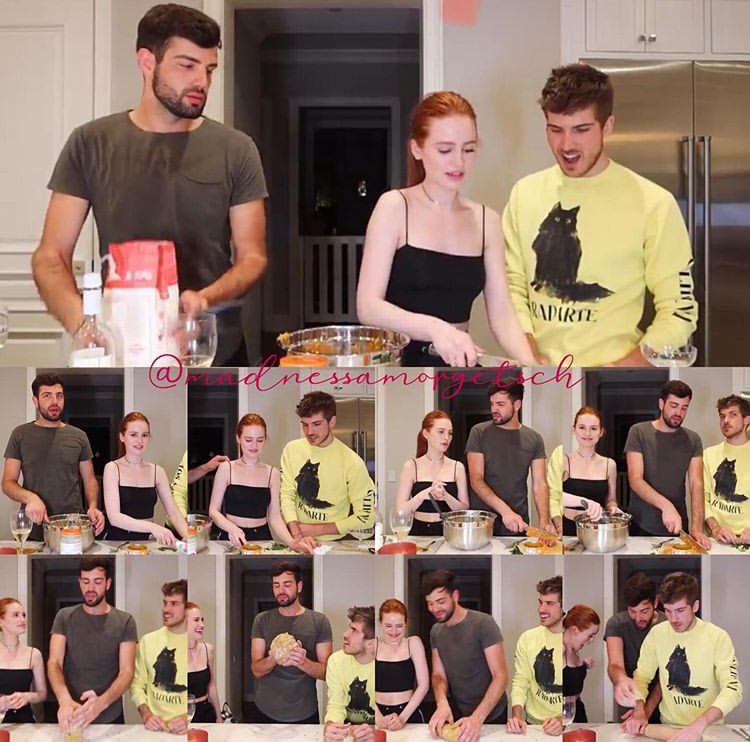 madsnessax's tweet photo. Thanks @madelainepetsch for filming so good vibes video, it help us forgetting this quarantine and all for 10 minutes 🙏🏽

@MisterPreda and @JoeyGraceffa you’re so funny 😂 

#riverdale #madelainepetsch #stayhome  #cherylblossom #cherylbombshell #choni #madnessa #danielpreda https://t.co/GjMUWYKd40