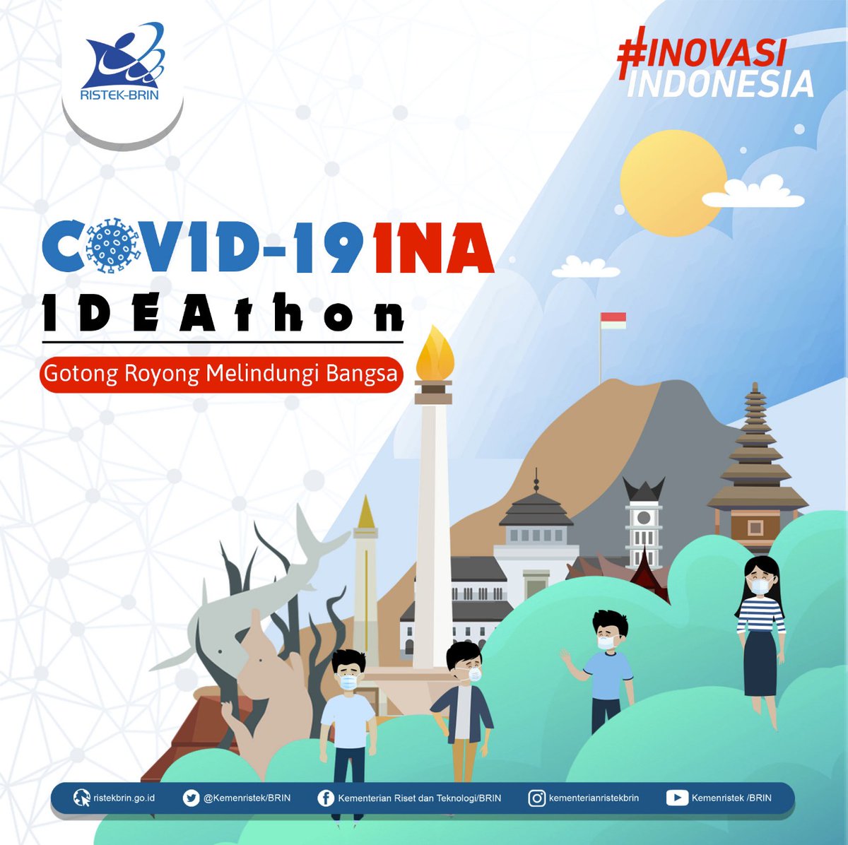 brin_indonesia's tweet photo. Kemenristek/BRIN mendorong penggiat iptek, mahasiswa, pakar industri dan masyarakat umum untuk berinovasi melalui ide, solusi, produk, sistem, platform, aplikasi mobile/web dalam COVID-19 INA IDEAthon.

#Covid-1919INAIDEAthon https://t.co/EkM9c5flTh