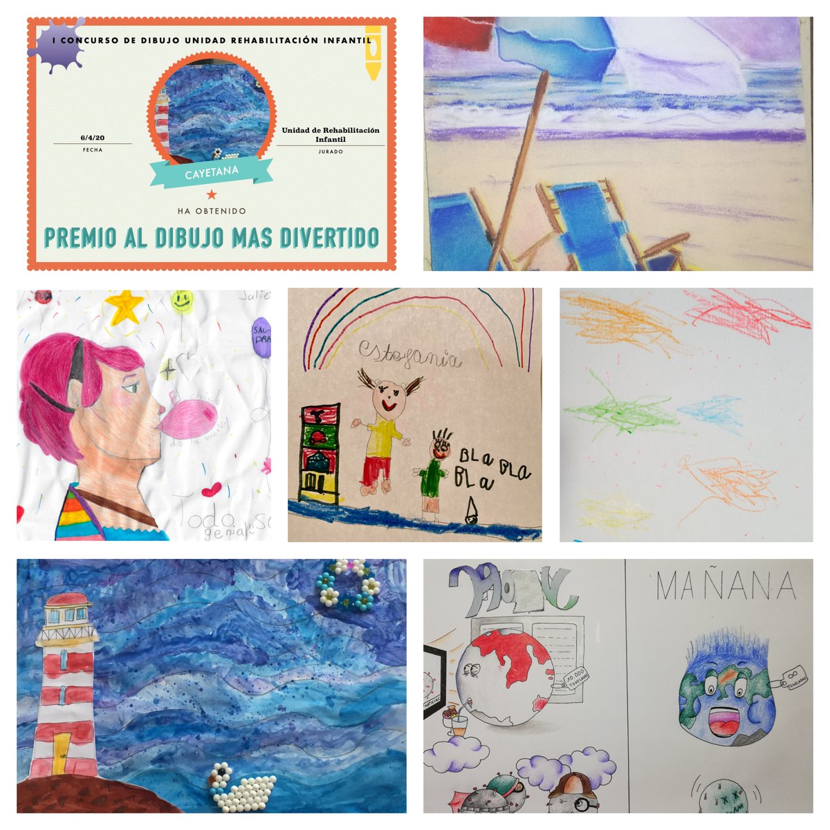 FHRedDCA's tweet photo. ¿A que son una preciosidad los dibujos de nuestro concurso de la Unidad de Rehabilitación Infantil del @hospitalbeata? Gracias mil a Ángela, Miguel, Julieta, Cayetana, Fernando, Lara… por querer compartir vuestros bonitos trabajos🔝🔝  #EsteVirusLoParamosUnidos 💪💪🌈🌈 https://t.co/oBN8P94dDh
