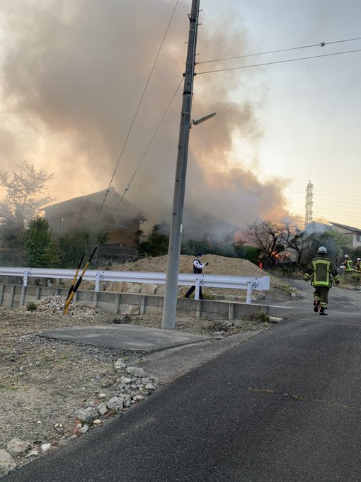 名古屋市緑区で火事が起きた現場の画像