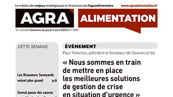 agraalim's tweet photo. Cette semaine dans Agra Alimentation. Paul Tronchon, président et fondateur @saveursetvie : "Nous sommes en train de mettre en place les meilleures solutions de gestion de crise en situation d’urgence" https://t.co/xFB3Zke7CJ