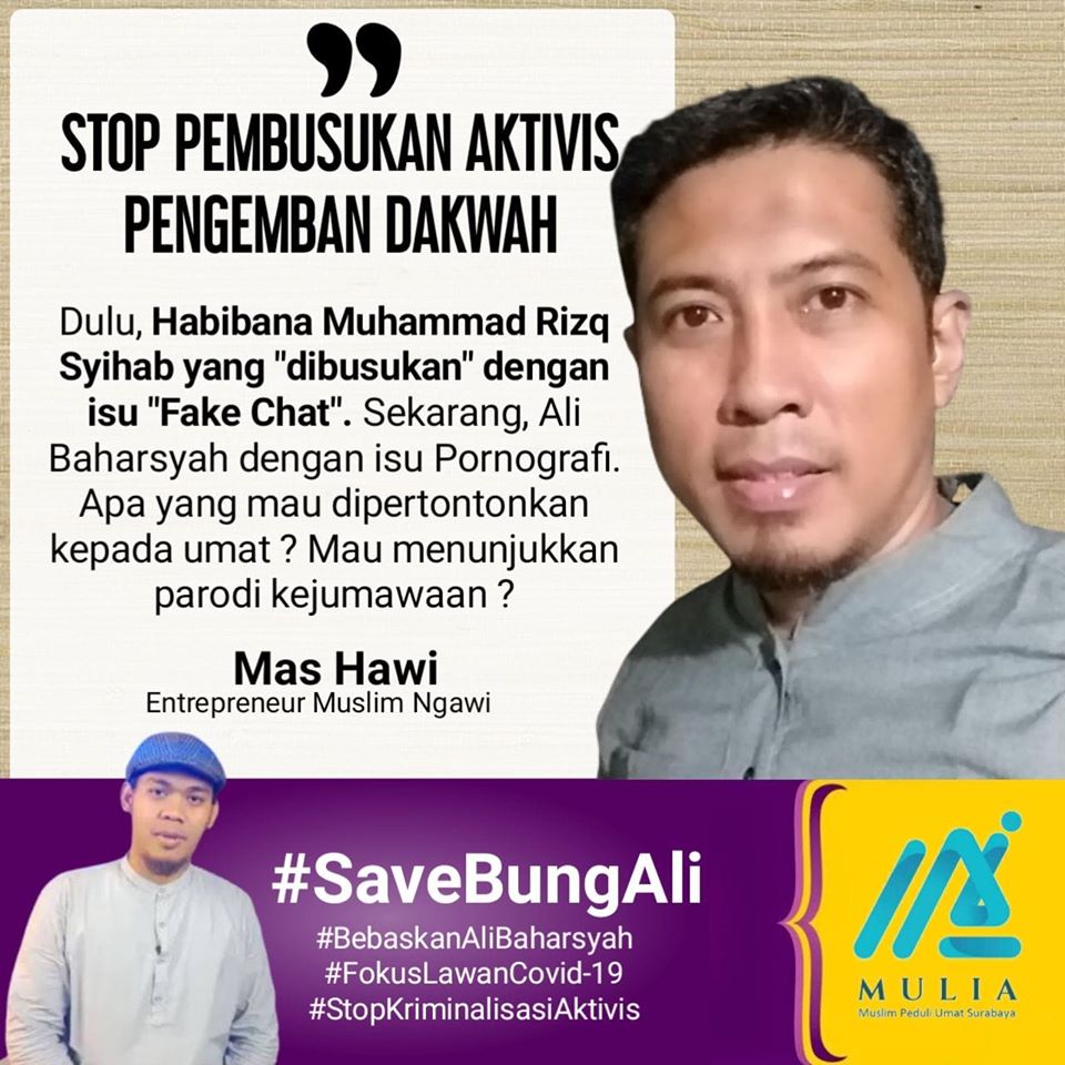 Syaiful_Klax's tweet photo. gunakan hati dan pikiran secara jernih. gsunakan kekuaaan untuk memberikan pengayoman bukan untuk mengkriminalisasi ajaran islam.

#AliBaharsyah
#BebaskanAliSekarang
#HentikanKriminalisasi
#HentikanKedzalimanRezim
#KembaliKepadaIslam
#MuslimMenolakKedzaliman https://t.co/5qpOaPQFVY