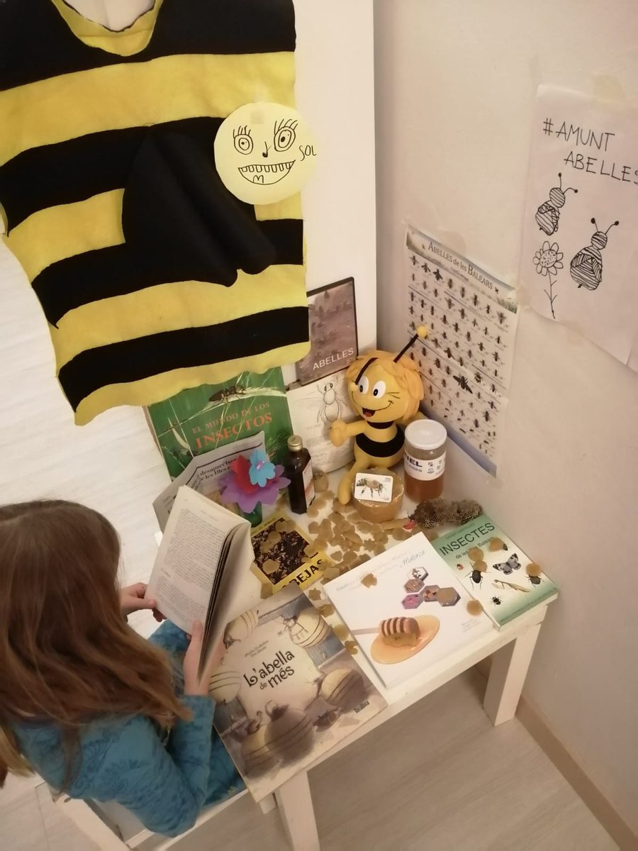 No sabíem que es pot enyorar una biblioteca! per suportar-ho hem fet un racó com els de la Biblioteca Joan Alcover. El nostre dedicat a les abelles i als insectes #bibliotecaJoanAlcover #bibliopalma #amuntabelles #Bibliotequesacasa #tuttoandràbene #quedamacasa #Covid19Palma