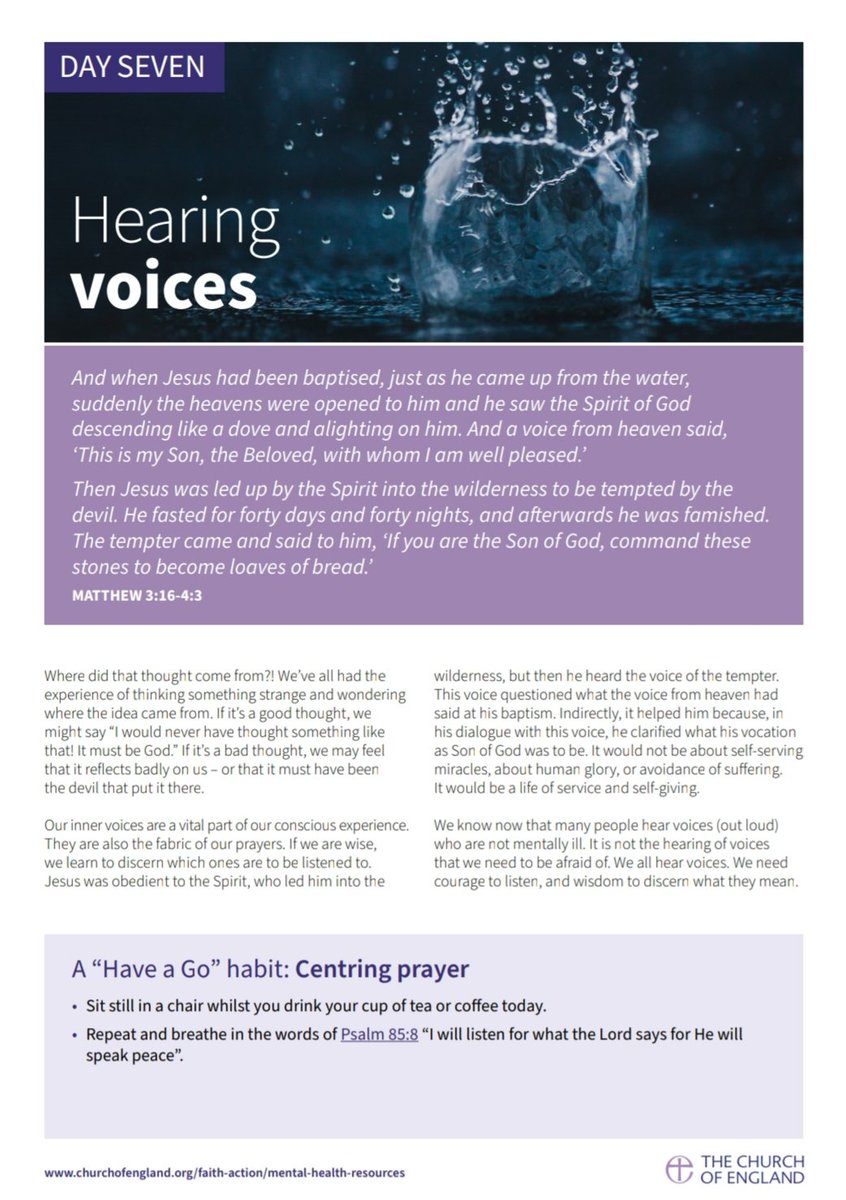 The  @churchofengland has a small booklet, Supporting Good Mental Health, a help in this lockdown time. We'll tweet a couple of pages a day - leading up to 'love' on Easter Day.  #StayHomeSaveLives  https://www.churchofengland.org/faith-action/mental-health-resources/supporting-good-mental-health/supporting-good-mental-health