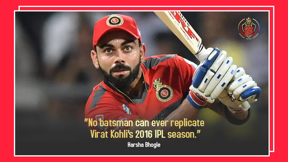 rcbfanarmy's tweet photo. The TRUTH has been spoken!! ♥️
973 runs with four 100s and seven 50s.
@imVkohli had a dream run and so did @RCBTweets in 2016 💪🏽
#RcbFanArmy #RCB #IPL #T20 #ViratKohli #HarshaBogle #TeamIndia #NewDecadeNewRCB #PlayBold #RoyalChallengersBangalore https://t.co/ktU1N2XiRO