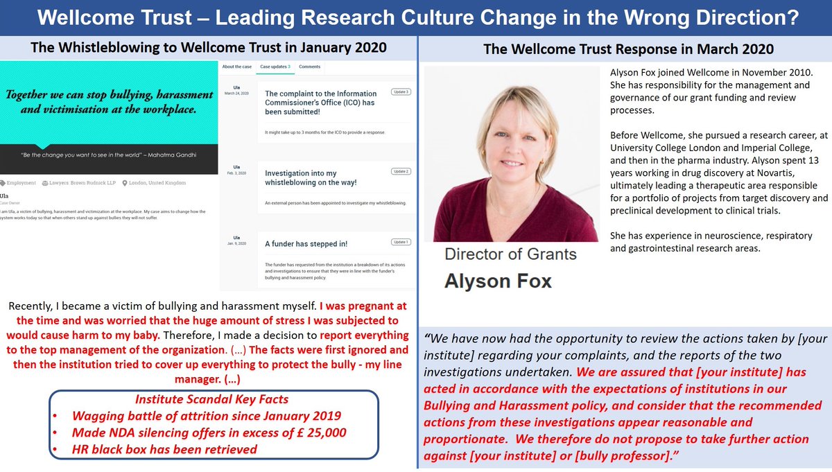 BRAINCURES's tweet photo. @dgurdasani1 @cici18480257 @carstensenpol @RuneLinding @BoldeResident @Elish_Ihs @Michelle_CRUK @UKRI_CEO @UniversitiesUK @Union_NewsUK @evidenceBase_IM @TechsCommit @1752Group @kellyvere @bullyinguk @hrw @WEP_UK @DrCristinaF @TruthsayerOdet1 @nayright12 @JakiWhyte1 @love_kitkat @DaveRG47 @CantlonLab @NeuroPolarbear @spiantado @anotherketurah @NatureNews @neurojojo @wellcometrust @UKRI_News @CRUKresearch @NIHDirector @NIH @ERC_Research @GeoEdResearch @ShiftInsight @JeremyFarrar @PhDForum @PhDStudents @jelkeboesten @GenderKings @RankinProf @uksciencechief @ResFortnight @KendallSciWrite @DBetterAcademia @sloumarsh @FionaWattMRC #executive #chairwoman of the @The_MRC
told #Guardian in 2018 that incidents of #bullying went #underTheRadar because #BadProfessors may โhave an #incentive to avoid #NegativePublicity for their #institutionโ. But now it seems that the #grantfunders are #notbetter https://t.co/m2noxy3R01