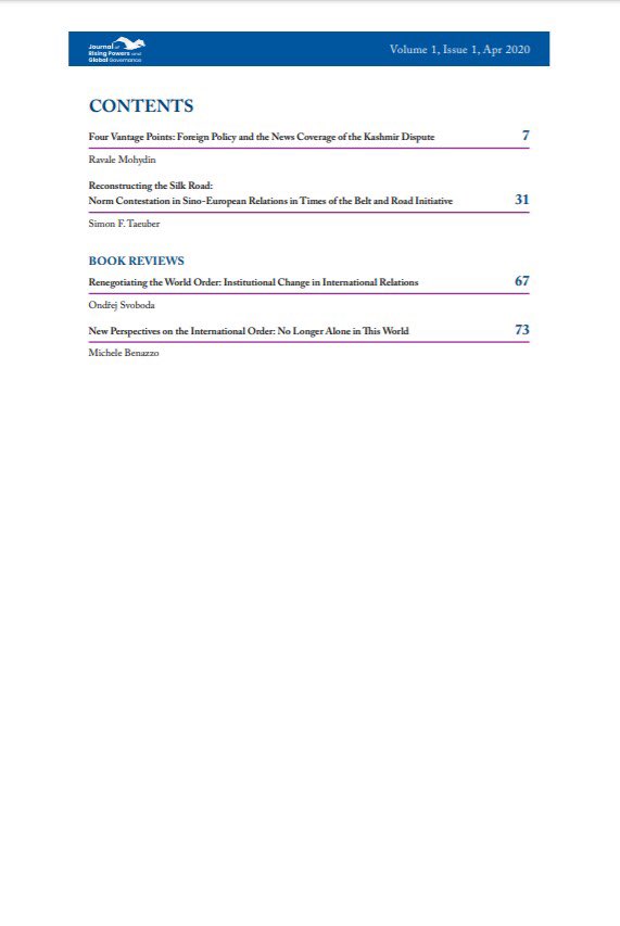 journalrpgg's tweet photo. Journal of Rising Powers and Global Governance is out. The articles are available at: https://t.co/1HOtfkAVum https://t.co/iEWhOkOmtN