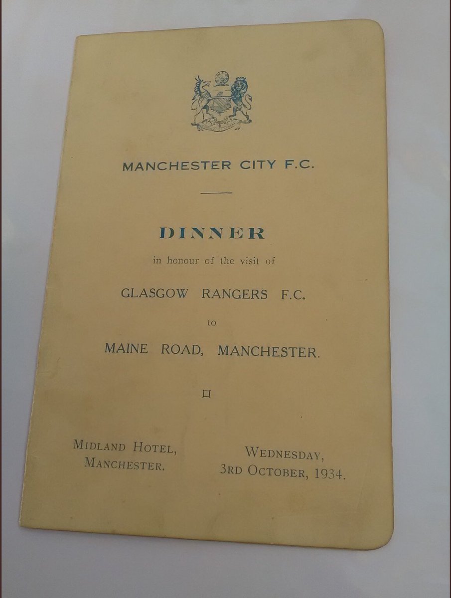 CityOnACard1's tweet image. Some more of Jimmy’s memorabilia, this time from the @RangersFC home game in October 1934 in which he scored a hattrick.