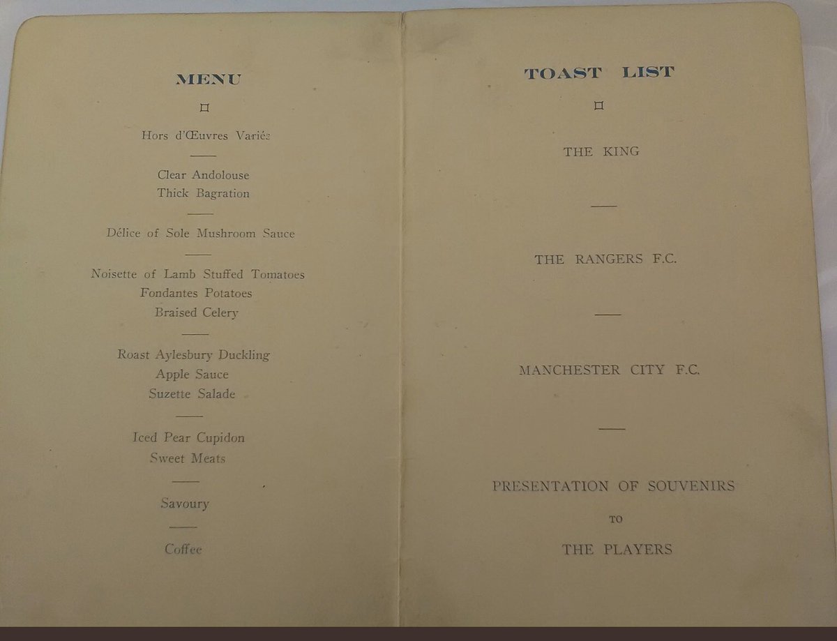 CityOnACard1's tweet image. Some more of Jimmy’s memorabilia, this time from the @RangersFC home game in October 1934 in which he scored a hattrick.