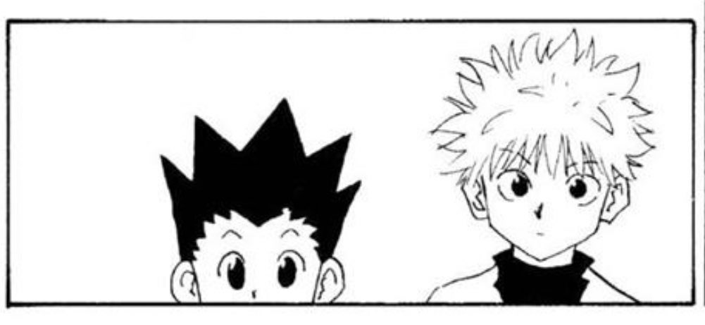 AAAAA the height difference wtf thats so cute!!!!!!??? i never noticed ?
also reading the mangas rlly fun i love togashis style