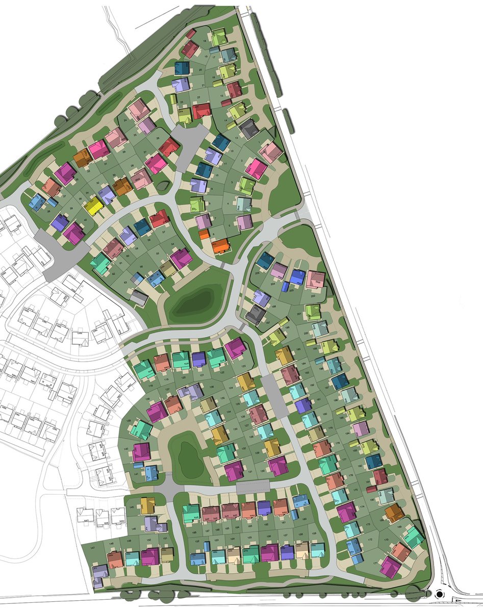 Detached (= aspirational) homes wherever possible.. (12/x)