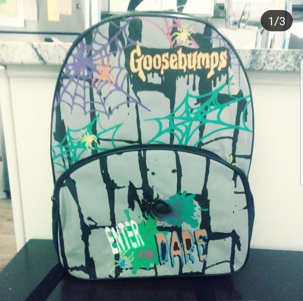 I found this vintage Goosebumps Backpack--and I'm giving it away to one lucky reader. Contest rules are simple: Just retweet this tweet. On Friday April 17, I'll pick a winner completely at random. Good luck! <a href="/RL_Stine/">R.L. Stine</a>