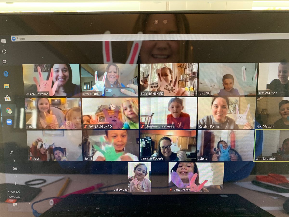 Handprint craft this morning with our little bunnies! 🐰 We miss you all so much! Have a great break. 🐣🌷🐰 <a href="/FSDVikings/">Farmingdale School</a>