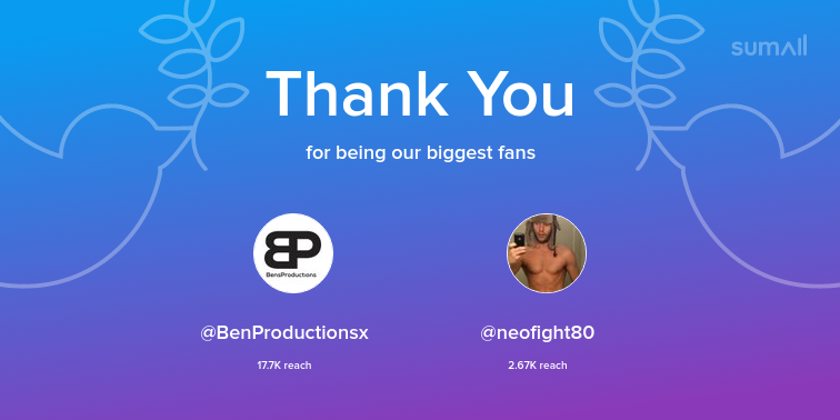 MasterBSDWolf's tweet photo. Our biggest fans this week: BenProductionsx, neofight80. Thank you! via https://t.co/AJyhMjKKRh https://t.co/OUG4rEosi8