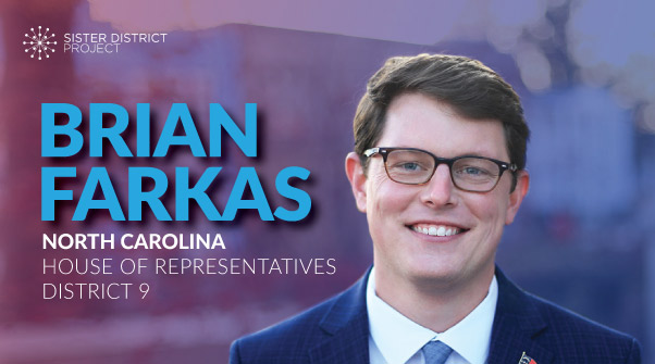 In NC HD09, we are thrilled to endorse Brian Farkas.  @Brian_Farkas is dedicated to helping communities in NC grow and thrive, both through the private sector and public service.  #BlueWave  #ItStartsWithStates Learn more:  https://sisterdistrict.com/candidates/brian-farkas/Donate:  https://secure.actblue.com/donate/sdp-nc-farkas?refcode=social-twt