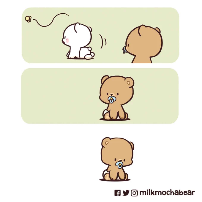 ??
---⠀⠀
Milk Mocha baby version ?❤

#milkmochabear
#milkandmocha 