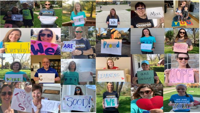 Our Crestview Staff is missing our students.  We put together this message for all of them.  #theresnoplacelikecrestview
#AllInThisTogether