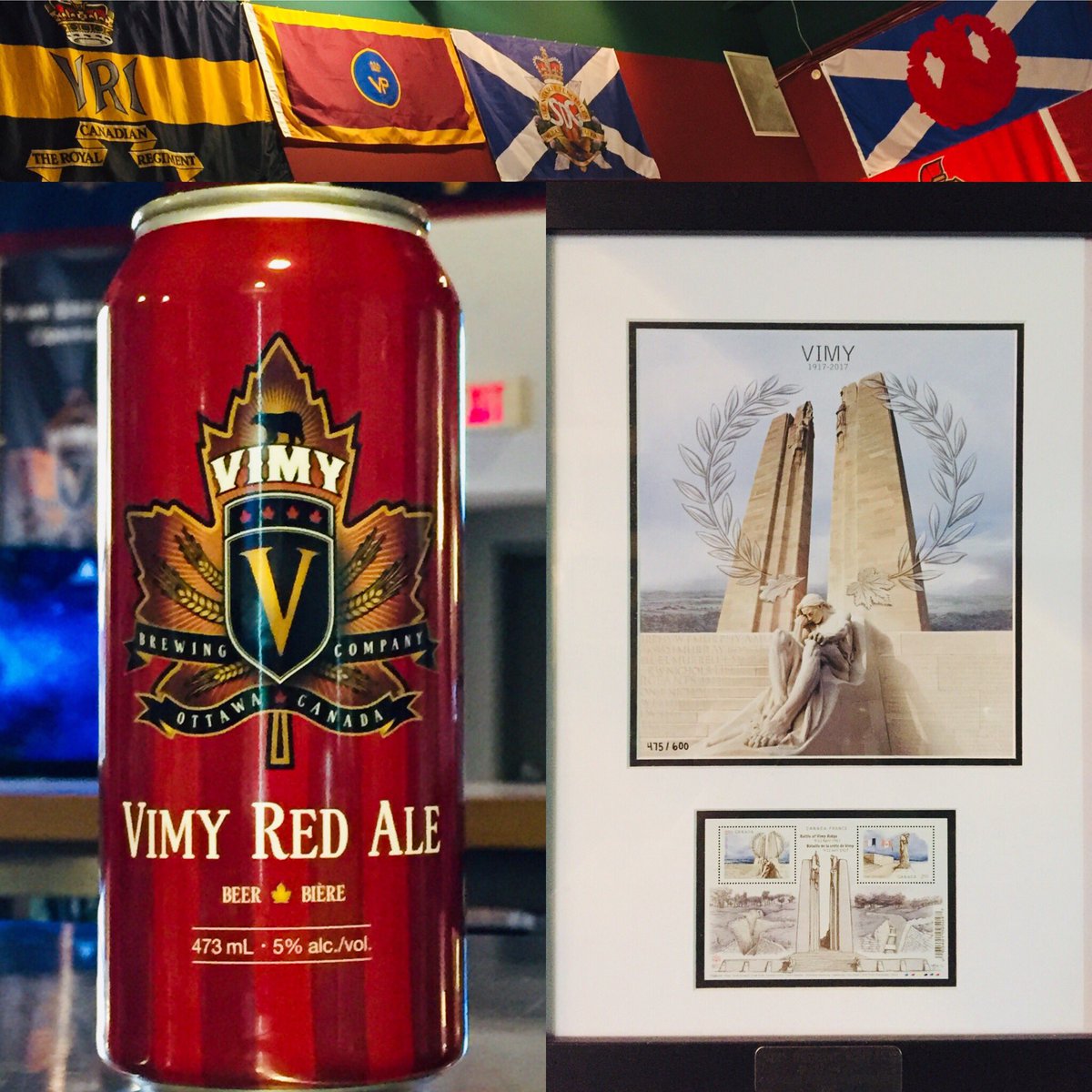 Today is #VimyRidgeDay which honours the battle that inspired our brewery. Nearly 3,600 Canadians lost their lives and over 7,000 were wounded. We're proud of those who have served our country, those who are currently deployed and those who are ready to assist Canadians today. 🇨🇦