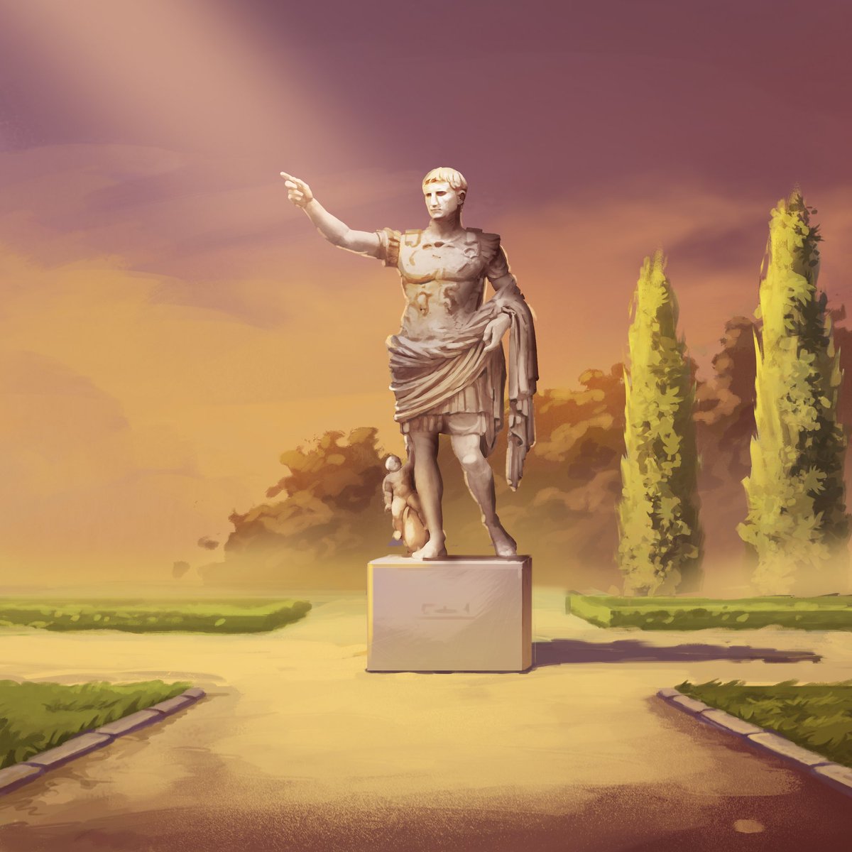 Roman emperor statue
Illustration for game “ Age of Dynasties: Roman Empire”
© RoboBot Studio
#conceptart #illustration #digitalpainting #Rome #boardgame #gameart