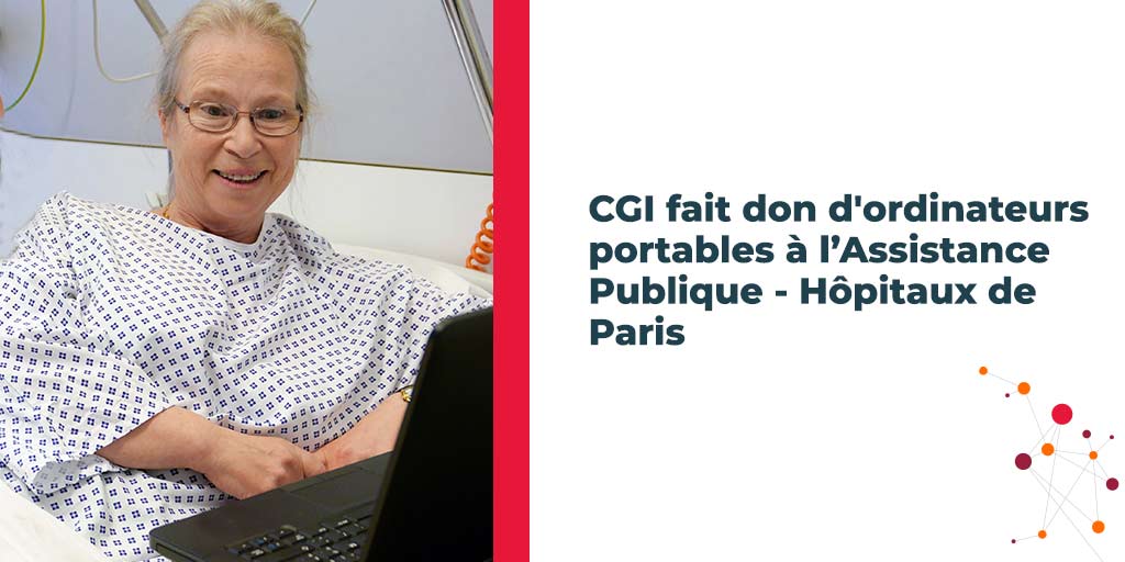 #COVIDー19 CGI fait don d'ordinateurs portables 💻 à l'<a href="/APHP/">Assistance Publique – Hôpitaux de Paris (AP-HP)</a>  
🎯Objectif : permettre aux familles et aux patients soignés au sein des différents services de gériatrie de rester en contact grâce à la visioconférence 

👏👏Merci <a href="/NicoBeauduffe/">Nicolas Beauduffe</a> pour l'initiative #Solidarité